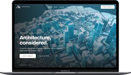 AK Architects website built by Ecom Builder Pakistan