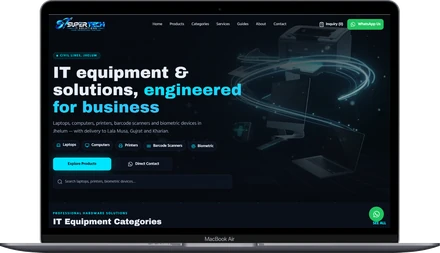 Super Tech website built by Ecom Builder Pakistan
