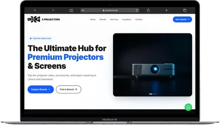 X Projectors website built by Ecom Builder Pakistan