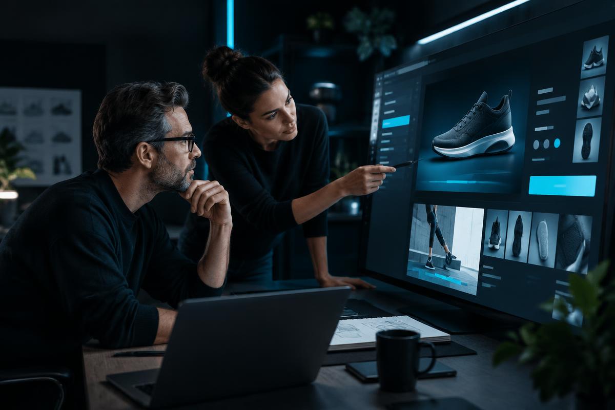 Team refining a modern business website